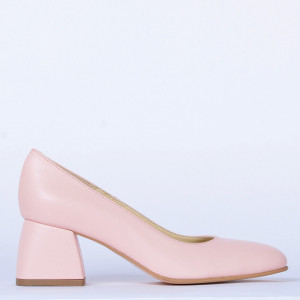 Pantofi Cu Toc Piele Naturala Idris Roz- Need 4 Shoes