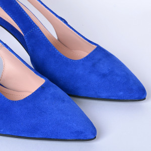 Pantofi Cu Toc Piele Naturala Leona Albastri- Need 4 Shoes