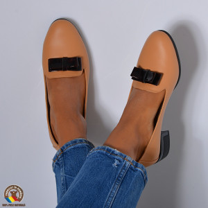 Pantofi Cu Toc Piele Naturala Marinette Camel-Need 4 Shoes