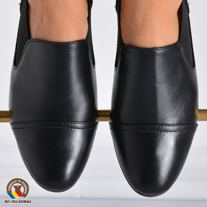 Pantofi Cu Toc Piele Naturala Metin Negri-Need 4 Shoes