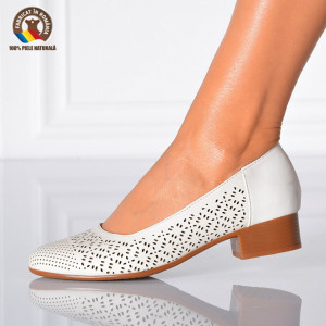 Pantofi Cu Toc Piele Naturala Minola Bej -Need 4 Shoes