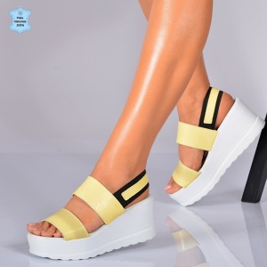Sandale Piele Naturala Renata 2 Galbene- Need 4 Shoes