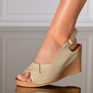 Sandale Cu Platforma Aida Bej - Need 4 Shoes