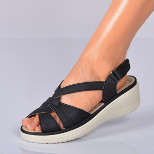 Sandale Cu Platforma Cedra 2 Negre- Need 4 Shoes