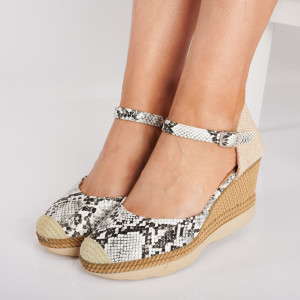 Sandale Cu Platforma Jolly Albe -NEED 4 SHOES