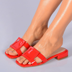 Papuci Cu Toc Abby Rosii- Need 4 Shoes