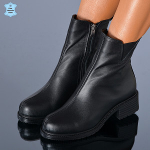Botine Piele Naturala Ecllat Negre- Need 4 Shoes