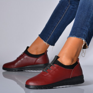 Pantofi Casual Dama Aliona  Bordo- Need 4 Shoes