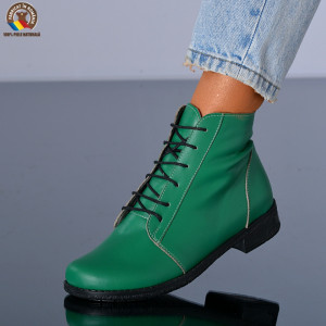 Ghete Dama Piele Naturala Aura Verzi- Need 4 Shoes