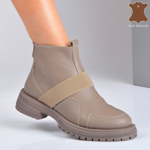 Ghete Dama Piele Naturala Elsa Nude- Need 4 Shoes