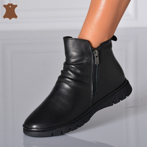Ghete Dama Piele Naturala Loris 3 Negre- Need 4 Shoes