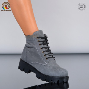 Ghete Dama Piele Naturala Maryn Gri- Need 4 Shoes