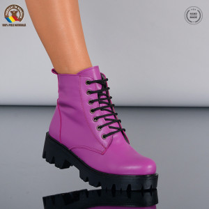 Ghete Dama Piele Naturala Maryn Fuchsia- Need 4 Shoes