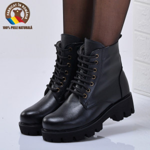 Ghete Dama Piele Naturala Maryn Negre - Need 4 Shoes
