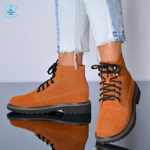 Ghete Dama Piele Naturala Zella Camel- Need 4 Shoes