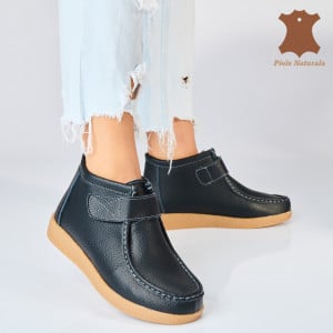 Ghete Dama Imblanite Piele Naturala Zora Negre - Need 4 Shoes