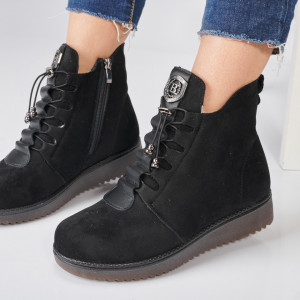 Ghete Dama Imblanite Nero 2 Negre - Need 4 Shoes