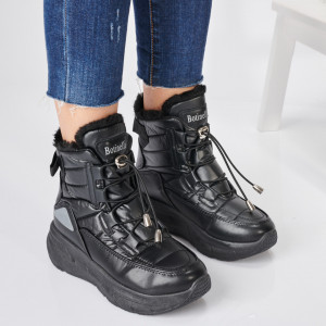 Ghete Dama Imblanite Sibel Negre - Need 4 Shoes