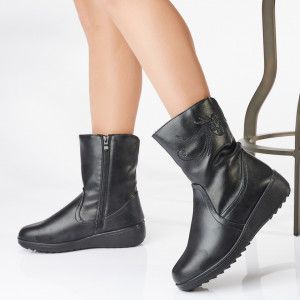 Cizme Dama Imblanite Aneta Negre - Need 4 Shoes