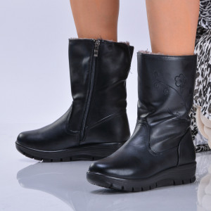 Cizme Dama Imblanite Catalina Negre - Need 4 Shoes