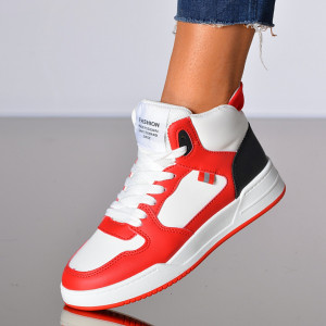 Adidasi Dama Adrya Alb/Rosu- Need 4 Shoes