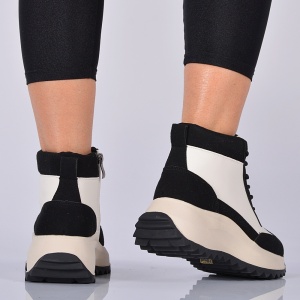 Ghete Sport Justina Alb/Negru