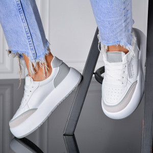 Adidasi Dama Leva Alb/Gri- Need 4 Shoes