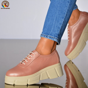 Pantofi Dama Piele Naturala Adelisa Roz- Need 4 Shoes