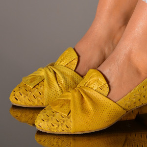 Pantofi Dama Piele Naturala Alma 3  Mustar- Need 4 Shoes
