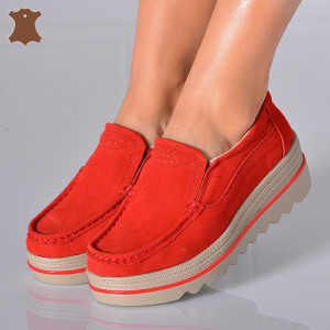 Pantofi Dama Piele Naturala Ibo Rosii- Need 4 Shoes