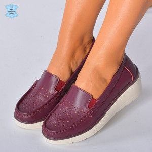 Pantofi Dama Piele Naturala Iuliana Bordo- Need 4 Shoes