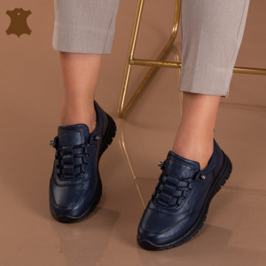 Pantofi Dama Piele Naturala Lesla Navy - Need 4 Shoes