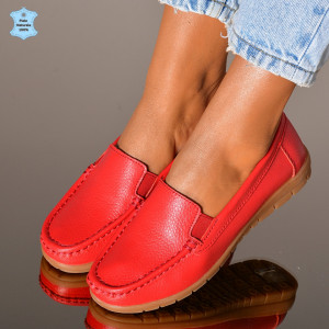 Pantofi Dama Piele Naturala Rolina Rosii - Need 4 Shoes