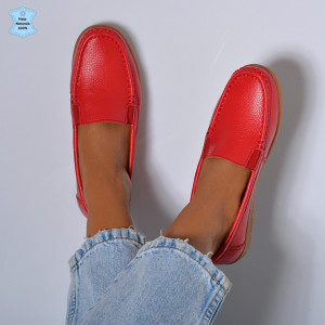 Pantofi Dama Piele Naturala Rolina Rosii - Need 4 Shoes