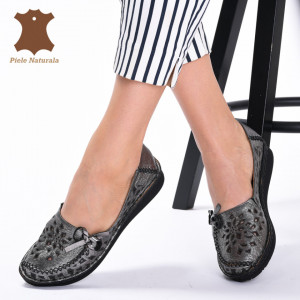 Pantofi Dama Piele Naturala Rony Argintii- Need 4 Shoes