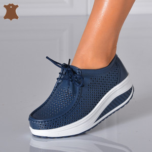 Pantofi Dama Piele Naturala Zena 4 Navy- Need 4 Shoes