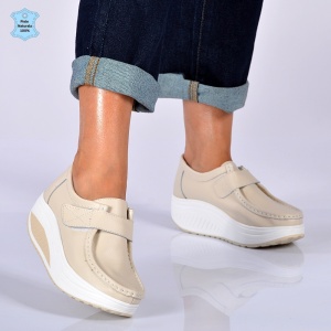 Pantofi Dama Piele Naturala Zena 8 Bej- Need 4 Shoes