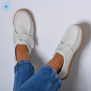 Pantofi Dama Piele Naturala Zora 4 Albi- Need 4 Shoes