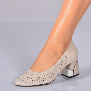 Pantofi Cu Toc Dama Carla Bej- Need 4 Shoes