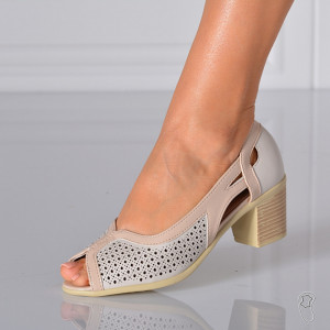 Pantofi Cu Toc Dama Casiana Bej- Need 4 Shoes
