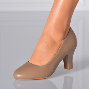 Pantofi Cu Toc Dama Floria  Kaki- Need 4 Shoes