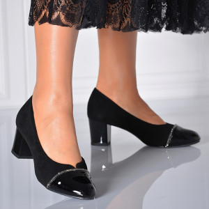 Pantofi Cu Toc Dama Jasmine Negri- Need 4 Shoes