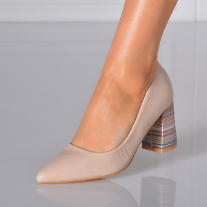 Pantofi Cu Toc Dama Maria Bej- Need 4 Shoes