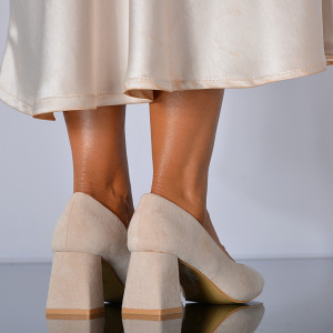Pantofi Cu Toc Dama Sandruela Bej- Need 4 Shoes