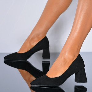 Pantofi Cu Toc Dama Sandruela Negri - Need 4 Shoes