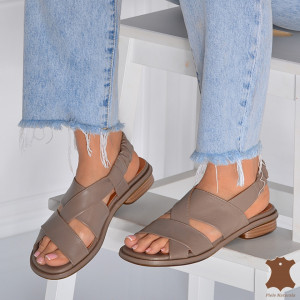 Sandale Dama Piele Naturala Giana Gri- Need 4 Shoes