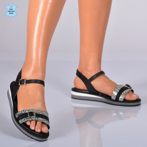 Sandale Dama Piele Naturala Lucia Negre- Need 4 Shoes