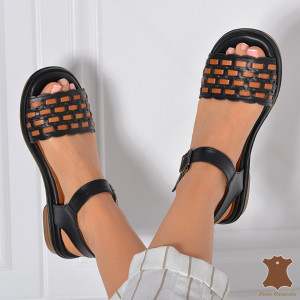 Sandale Dama Piele Naturala Nana Negre- Need 4 Shoes