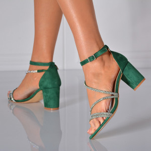 Sandale Dama Cu Toc Cesia  Verzi- Need 4 Shoes