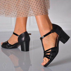 Sandale Dama Cu Toc Wilma 3 Negre - Need 4 Shoes